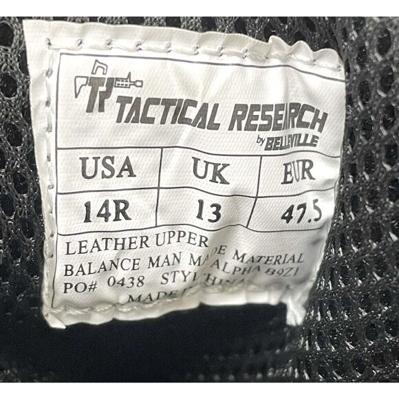 Tactical Research Men's QRF ALPHA B9Z1 Hot Weather Side Zip Boots sz 14 NIB - Picture 11 of 13